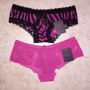 2 Pair Zebra Cheeky & Hipster Panties